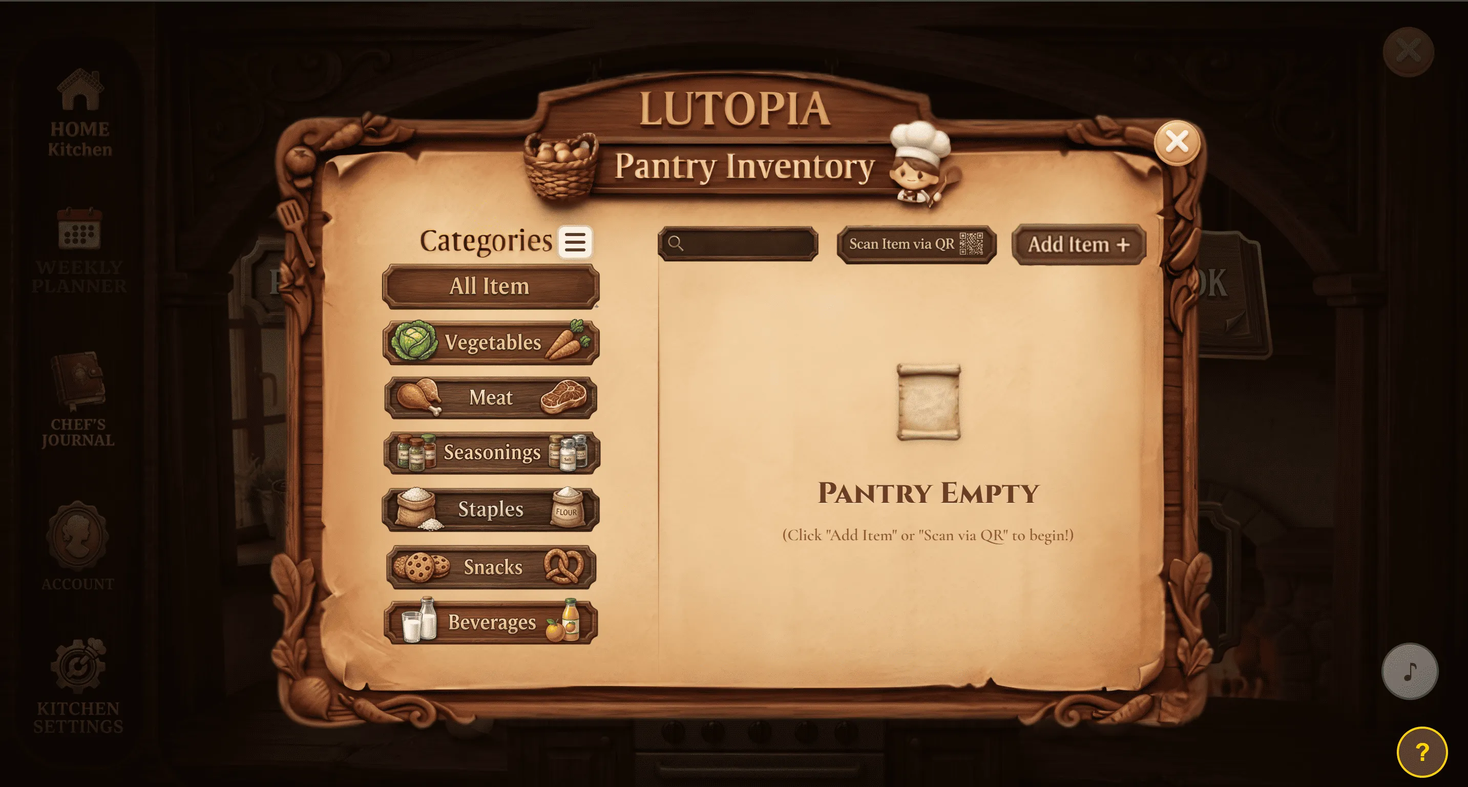 Lutopia pantry screen